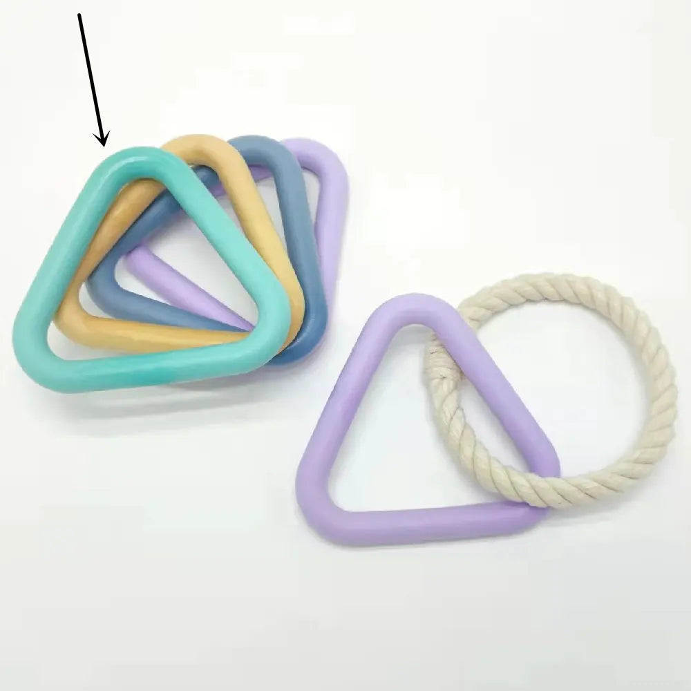 Triangle Tug-of-War Pet Toy with Foam and Rope