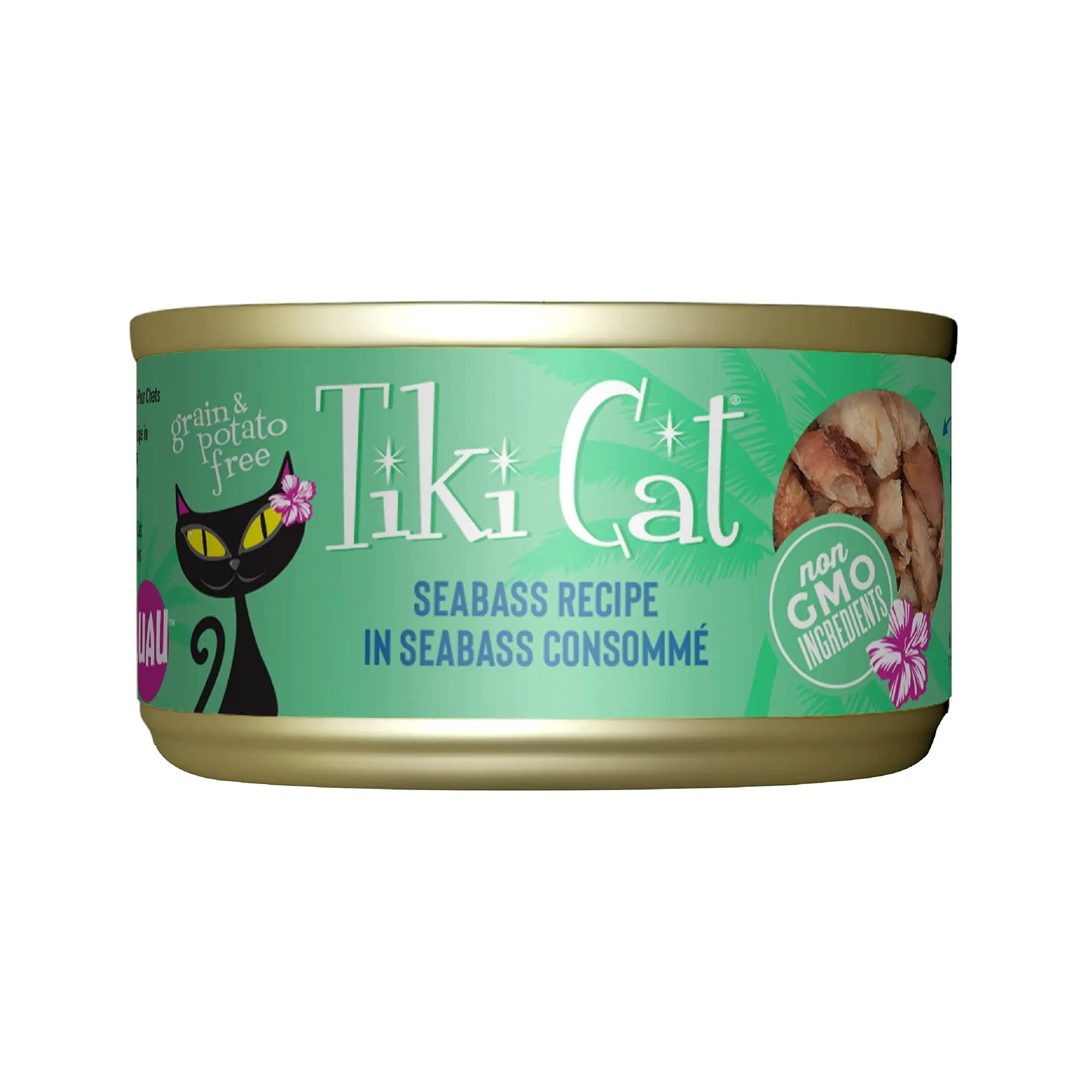 Tiki Cat Luau Seabass Recipe Wet Cat Food 2.8 oz. Case of 12