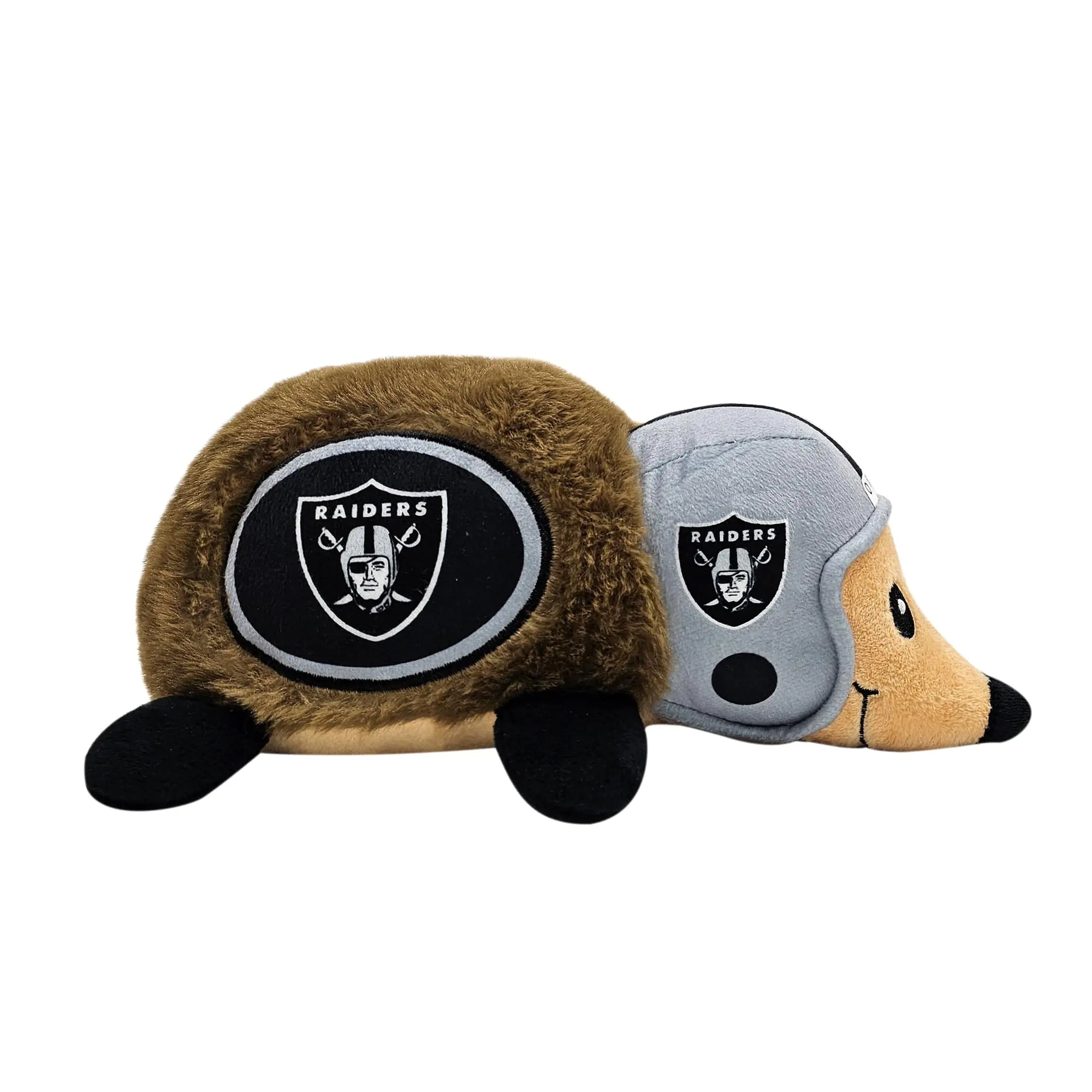 NFL LAS Vegas Raiders Plush Hedgehog Toy for Dogs & Cats Cool Soft Pet Toy for Fun and Interactive Play Dog Chew Toy with Squeaker Licensed Hot Pet Toy