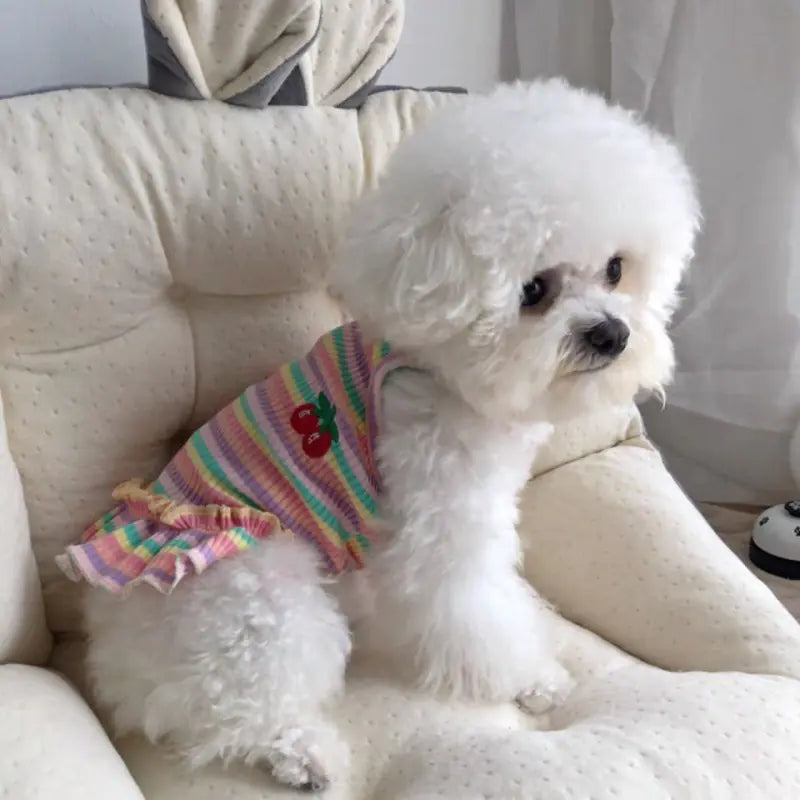 Thin Striped T-Shirt for Dogs - Pet Sling Outfit