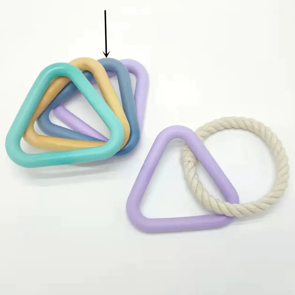 Triangle Tug-of-War Pet Toy with Foam and Rope