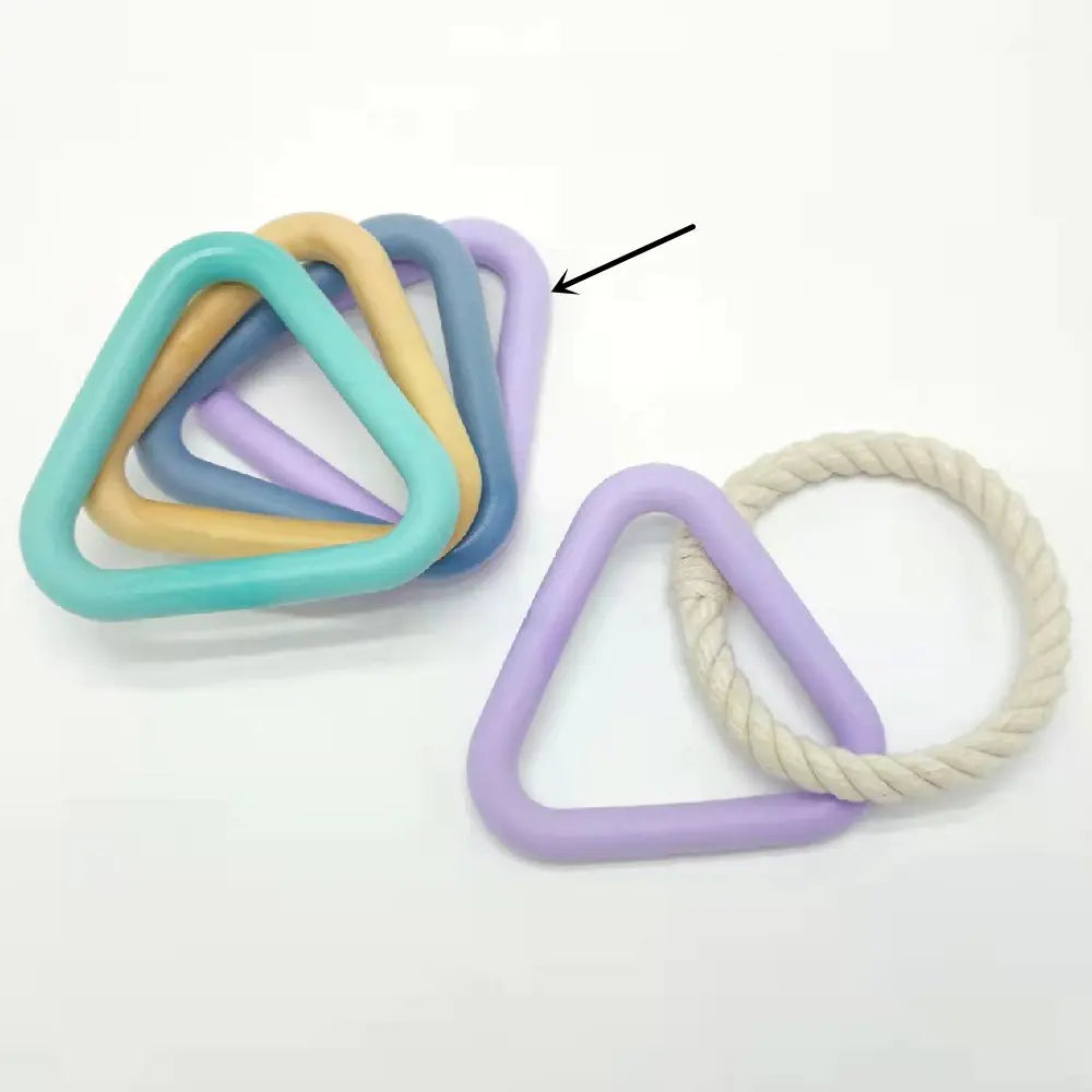 Triangle Tug-of-War Pet Toy with Foam and Rope