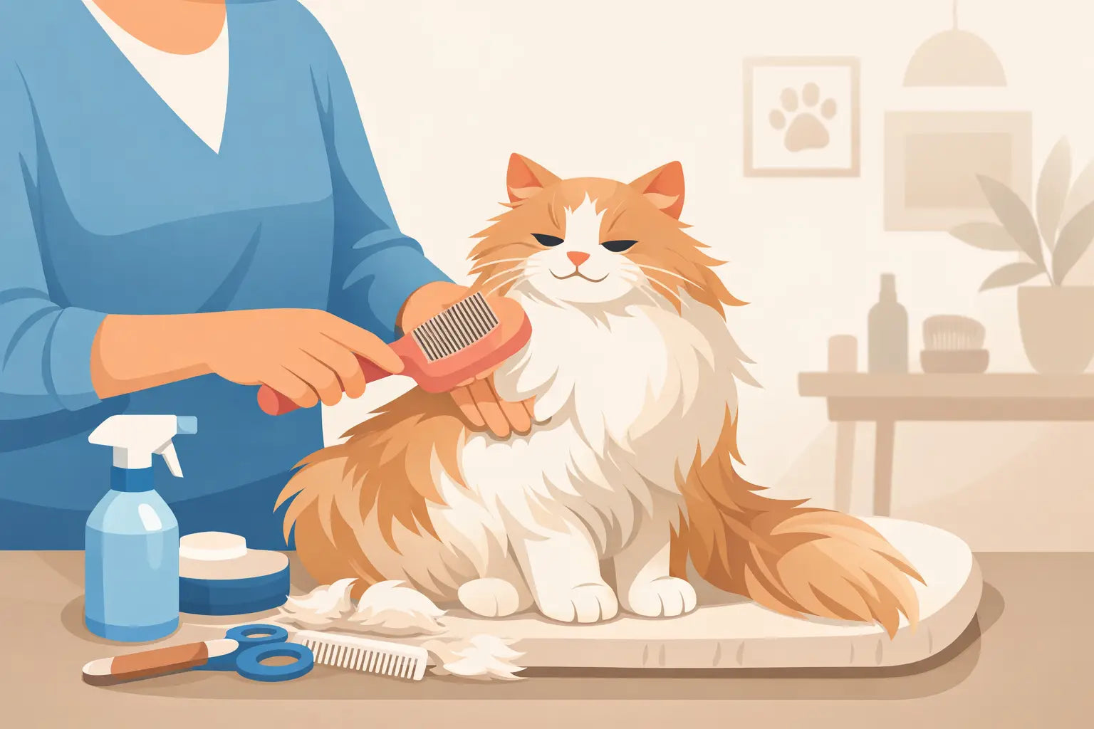 How to Groom Longhaired Cats at Home