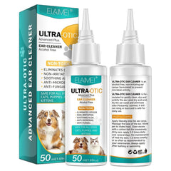 Alaimei Ultra-Otic Advanced Plus alcohol-free ear cleaner for dogs and cats, non-toxic formula with soothing aloe.