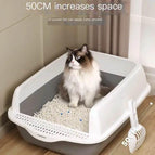 Purple / Large cat litter box (free cat litter shovel)