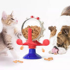 Tirelire américaine ronde bleue / Jouet rotatif pour chat