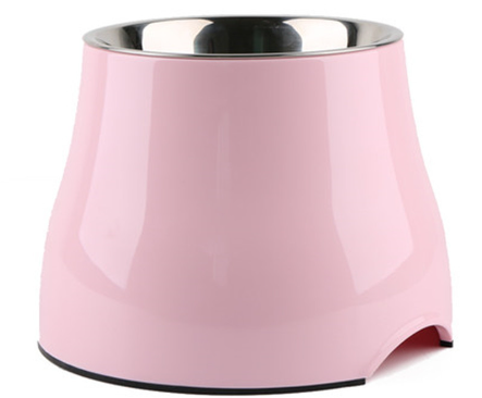 Elevated Pet Bowl with Non-Slip Stainless Steel (One Set)