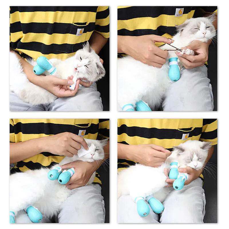 Adjustable Cat Paw Protector and Silicone Nail Cover - Nai Pet Store