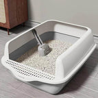 Gray / Large cat litter box (free cat litter shovel)