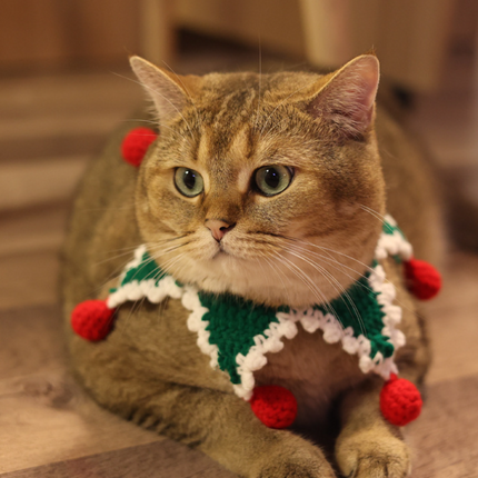 Christmas Pet Collar with Star Design – Handmade