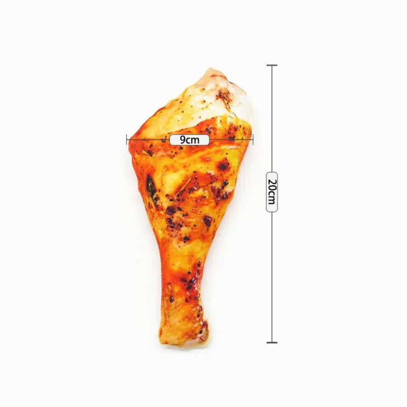 Plush Pet Toy - Realistic Vegetable Drumstick for Dogs