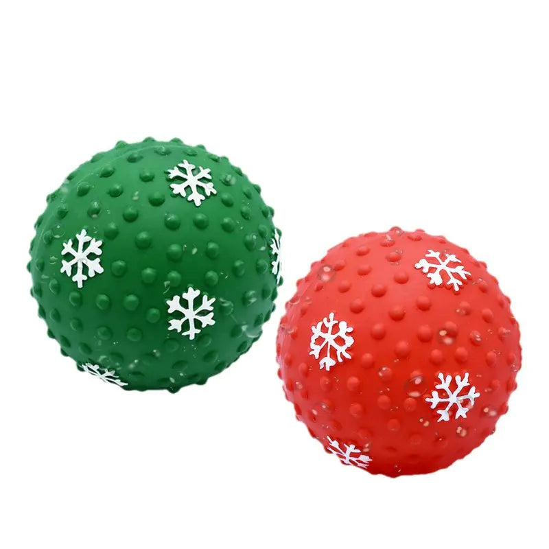 Wholesale High-Bounce Christmas Snowball Pet Toy