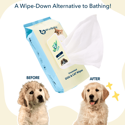 4FurBaby Dog & Cat Grooming Wipes, Plant-Based, Hypoallergenic, 400 Count