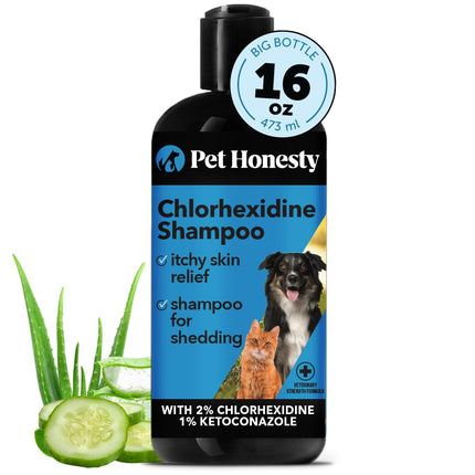 PetHonesty Chlorhexidine Shampoo | Dogs & Cats | 16 oz