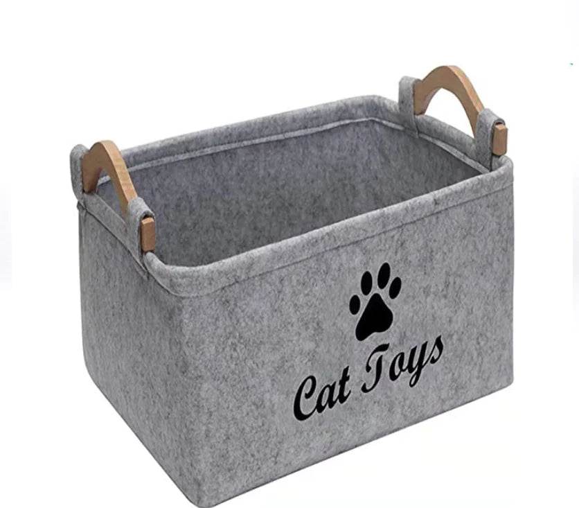 Felt Pet Toy Storage Basket - Nai Pet Store