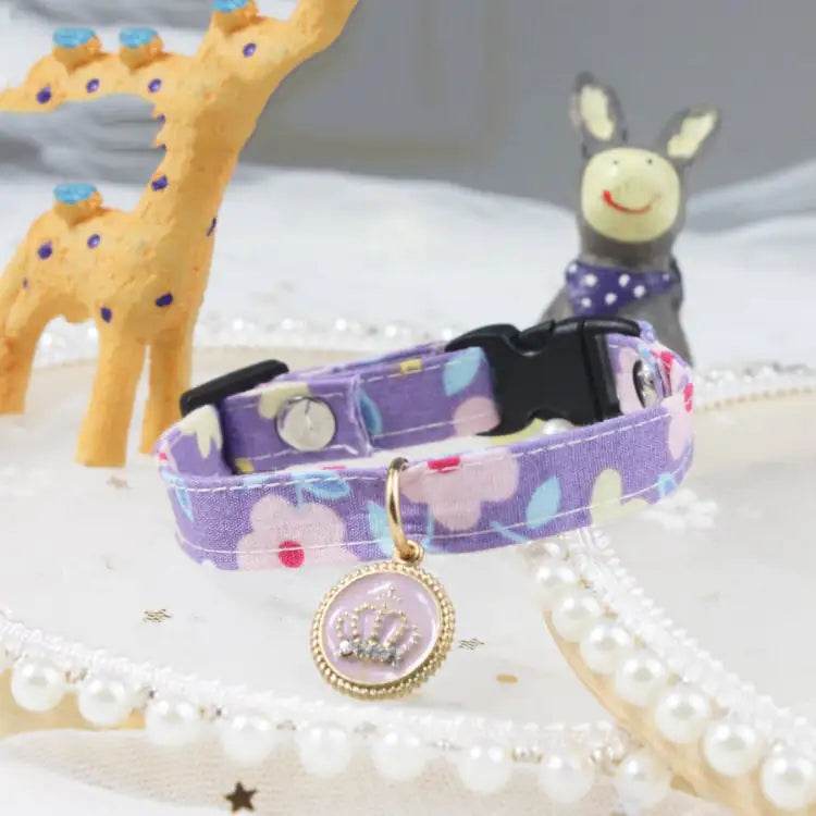 Adjustable Floral Pet Collar with Sweet Design - Nai Pet Store