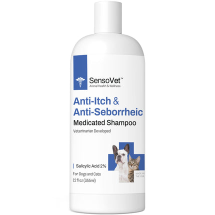 Sensovet Antiseborrheic Medicated Shampoo for Dogs & Cats | 12 oz