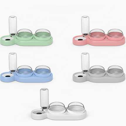 Raised Pet Feeder & Water Fountain | Ergonomic Elevated Stand | 5 Colors | Cats & Dogs