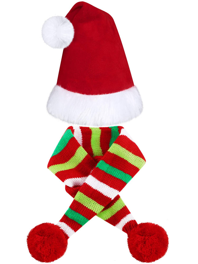 Christmas Pet Santa Hat & Scarf Set