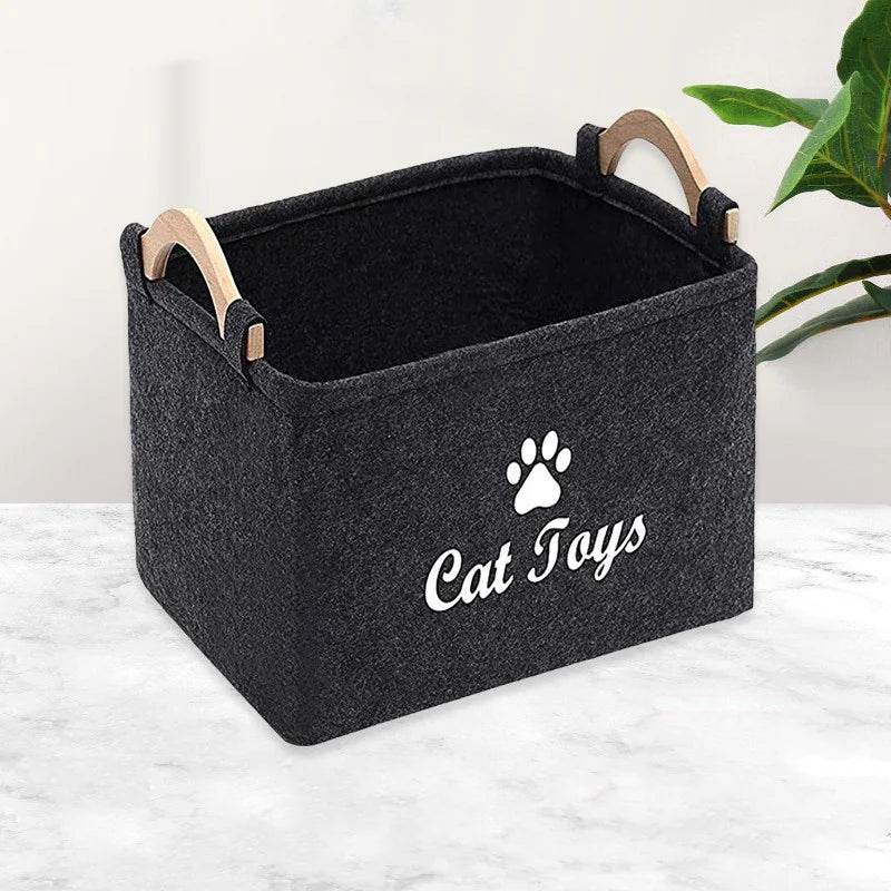 Felt Pet Toy Storage Basket – Durable & Stylish Organizer for Pet Supplies - Nai Pet Store