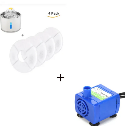 Automatic Pet Water Fountain | LED Light | Filtered | Quiet Pump | Cats & Small Dogs