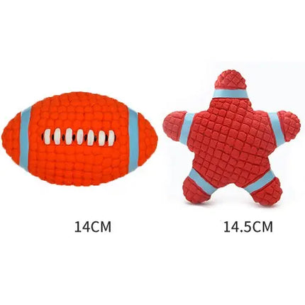Latex Dog Toys – 2-Piece Starfish or Lifebuoy Set