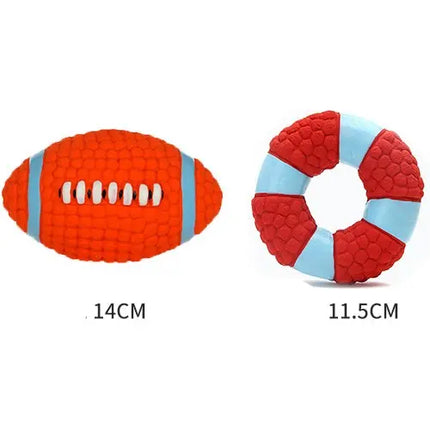 Latex Dog Toys – 2-Piece Starfish or Lifebuoy Set