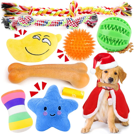 PUPTILY Christmas Dog Toy Set – 9-Pack