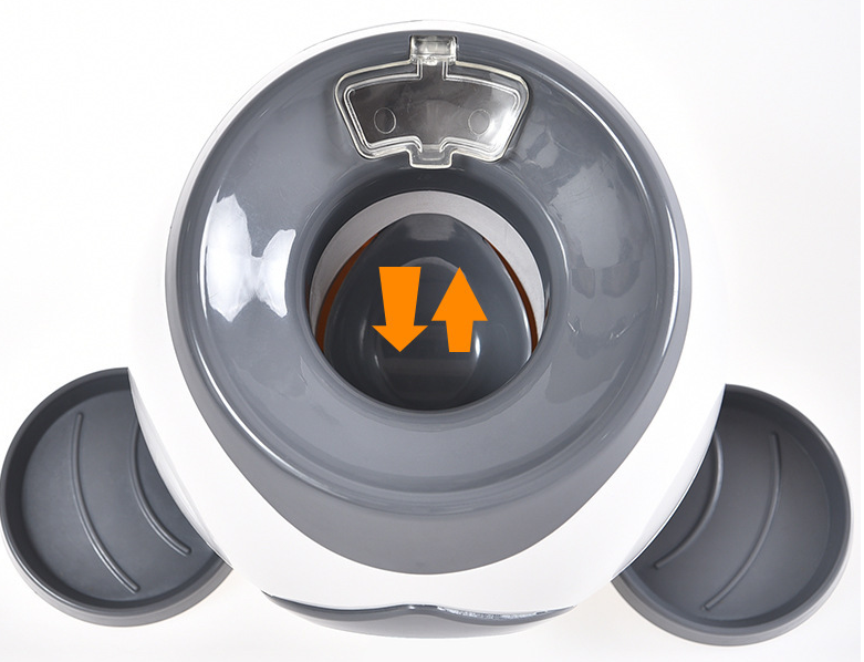 Interactive slow feeder dog bowl with dual compartments and anti-slip base for healthy eating