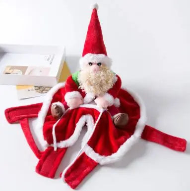 Red Christmas Santa Claus pet costume for dogs and cats