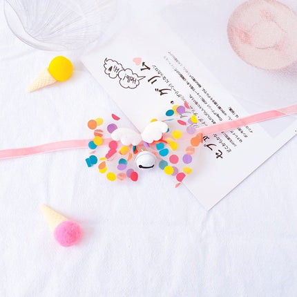 Pet Bow Tie Collar with Fairy Wings and Towel