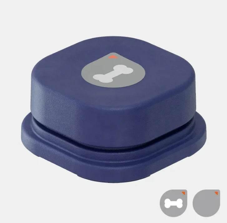 Blue pet training clicker with bone icon, ideal for dog and cat behavior training