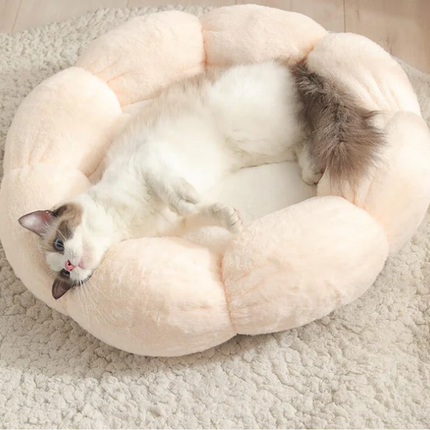Fluffy Bliss Donut Pet Bed for Cozy Comfort (One Piece)