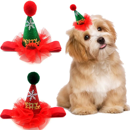 Christmas Pet Hat – Red or Green