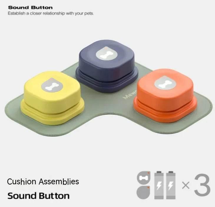 Colorful pet sound buttons with bone icons for dog training and interactive play