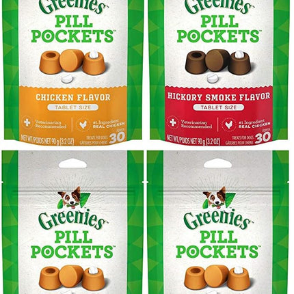 Pet Faves Pill Pockets for Dogs | 4 Flavors | Tablet Size | 30 ct