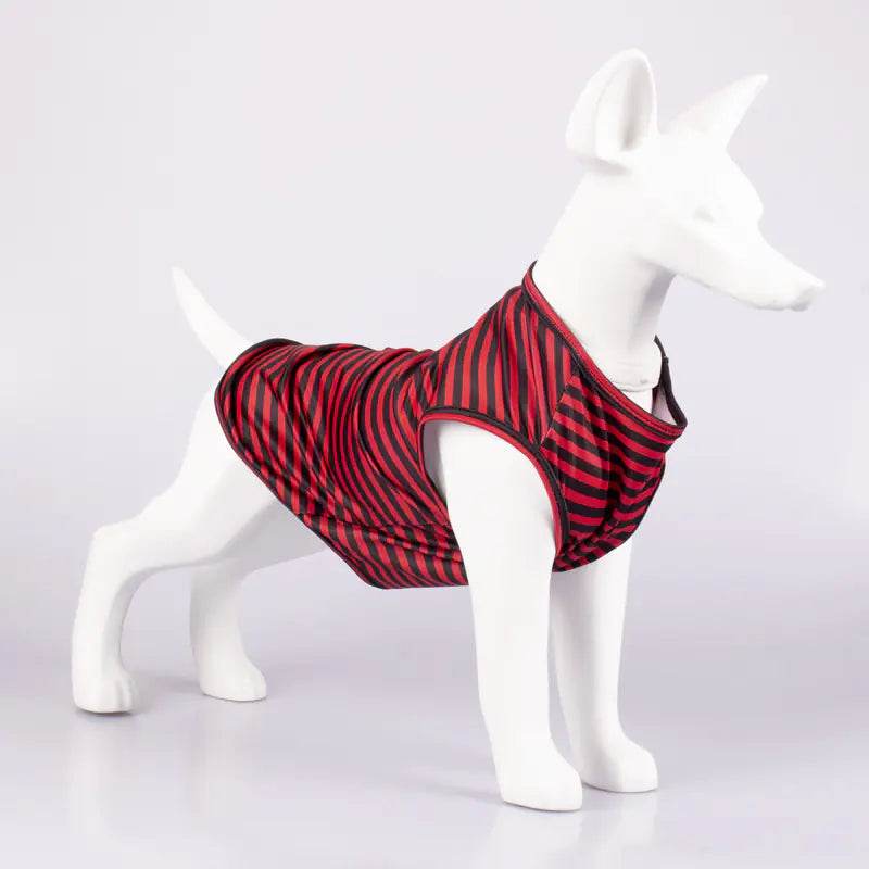 Striped Crew Neck Pet Tank Top T-Shirt - Nai Pet Store