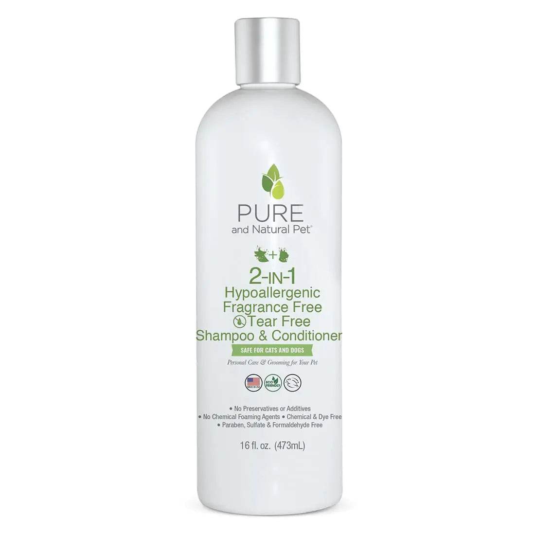 Pure and Natural Pet 2-in-1 Hypoallergenic Fragrance Shampoo & Conditioner - Nai Pet Store