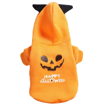 Orange pumpkin Halloween costume for cats and dogs by Nai Pet Store