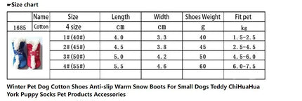 Christmas Padded Pet Boots – Red or Blue