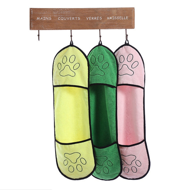 Ultra-Absorbent Microfiber Pet Bath Towel | 7 Colors | Dogs & Cats