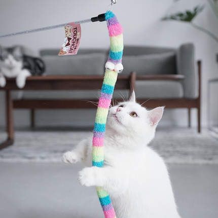Funny Cat Toy with Bell and Caterpillar Pole