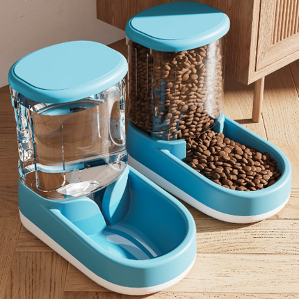 Automatic Pet Dog Feeder & Drinking Fountain Combo