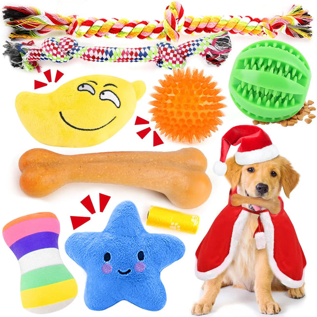 PUPTILY Christmas Dog Toy Set – 9-Pack