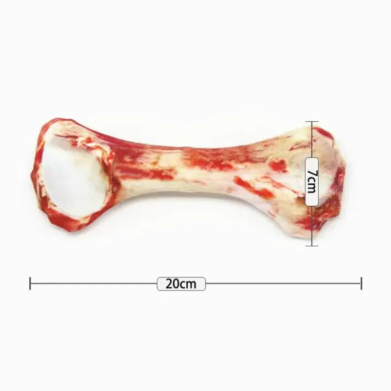 20cm real beef bone for dogs, natural chew treat, 7cm width, pet safe