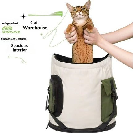Pet Portable Breathable Cat Backpack With Shoulder Straps