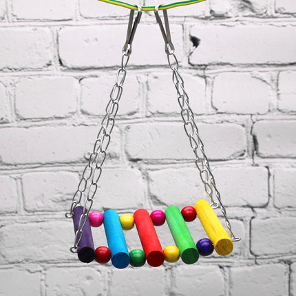 Parrot Swing Stand with Nibbling Toy | Bird Cage Accessory
