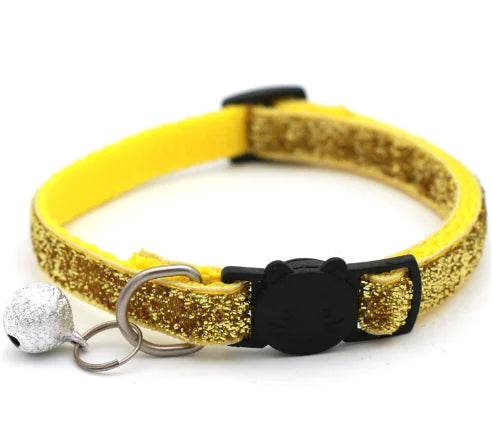Adjustable Colorful Cat Collar with Bell for Pets - Nai Pet Store