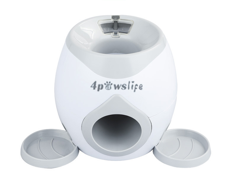 4pawslife automatic pet feeder with dual bowls for dogs and cats