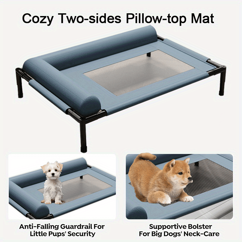 Cooling Raised Dog Bed with Pillow Support - Nai Pet Store